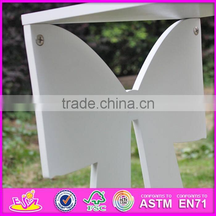 2016 new design white wooden kids play table for study W08G183