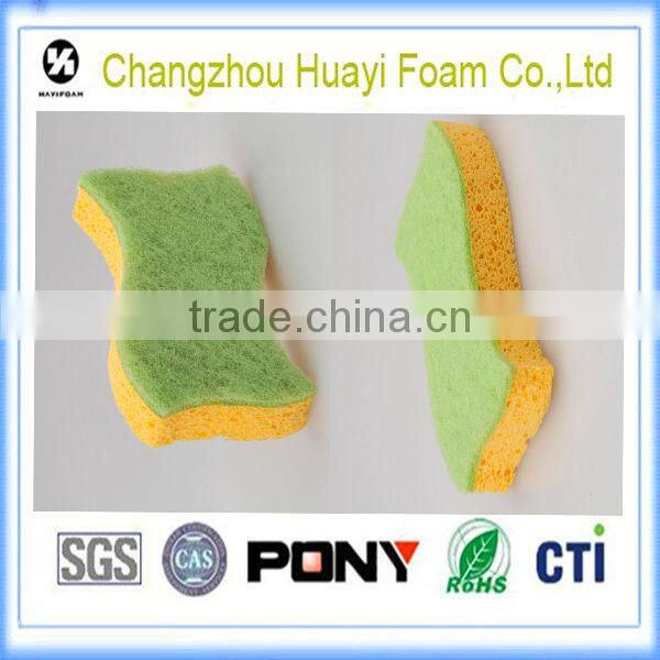 Wholesale price various shape cellulose sponge scouring pads for kitchen cleaning