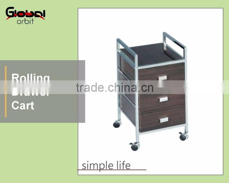 Sturdy Sort Drawer Trolley MDF Lightweight Medical 4 Drawers Rolling Carts