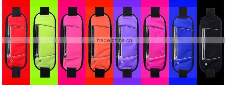 Zipper Closure Sports Waist Belt Money Bag Neoprene Running Bag