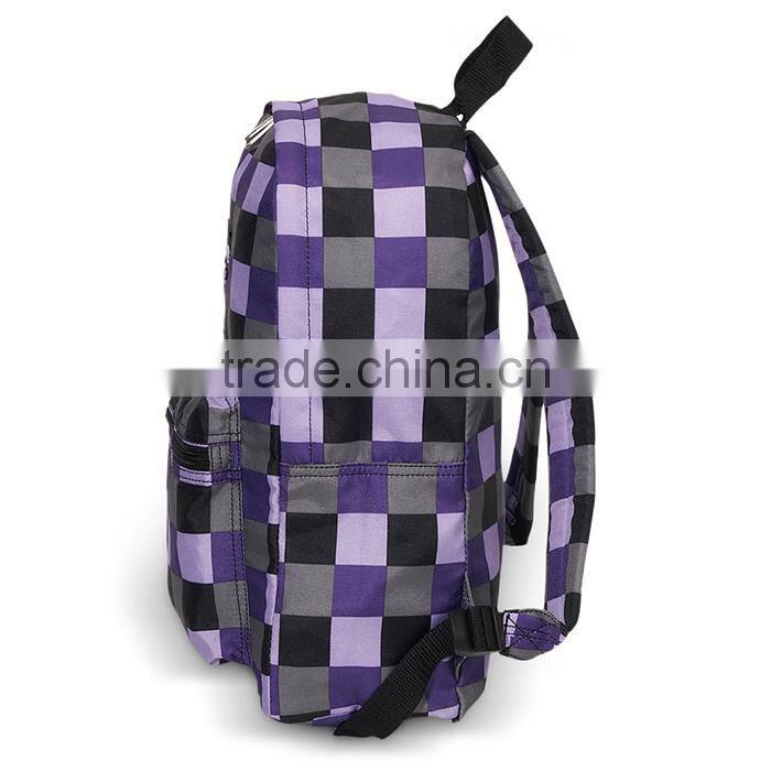 2016 zebra-stripe fabric wholesale colorful polyeste foldable bag back to school backpack