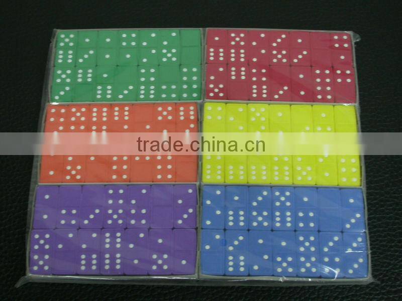 colored plastic domino