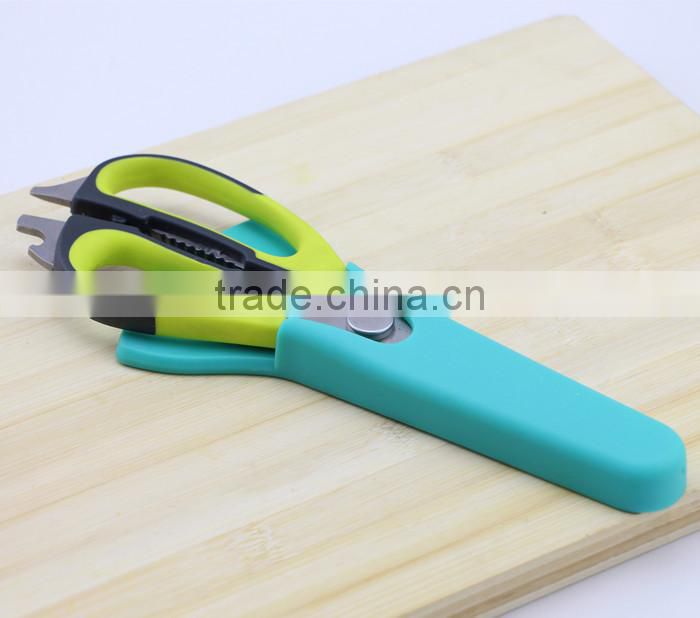 Stainless Steel Heavy Duty Checkered Chef Multifunction Kitchen Scissors
