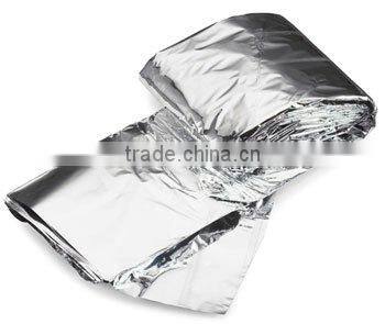 Sliver Aluminized foil Emergency blanket