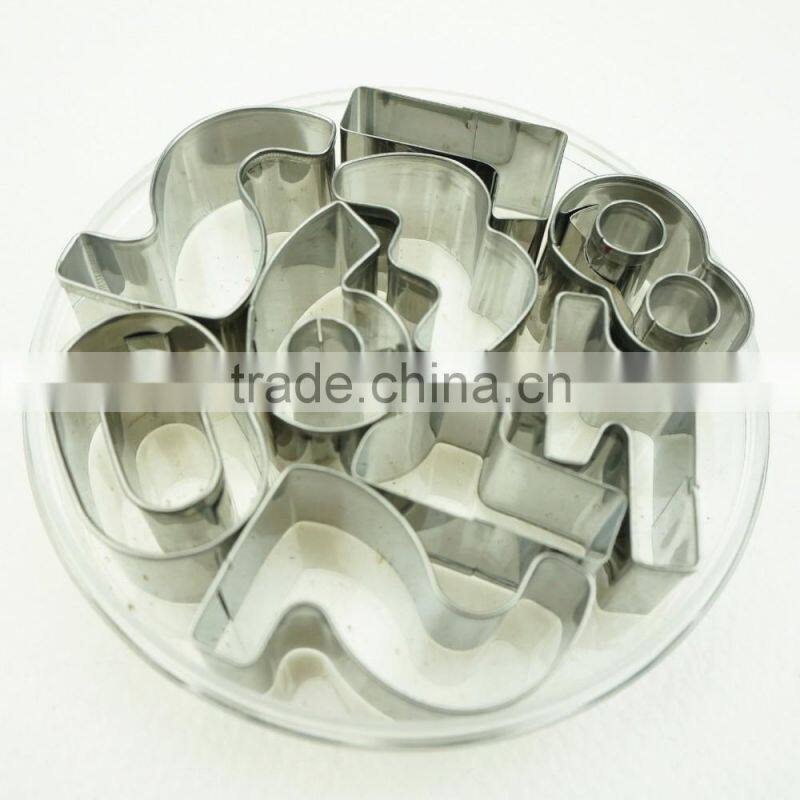 47100 9pcs number Shape Cake cookie cutter ,fondant cake decorating tools