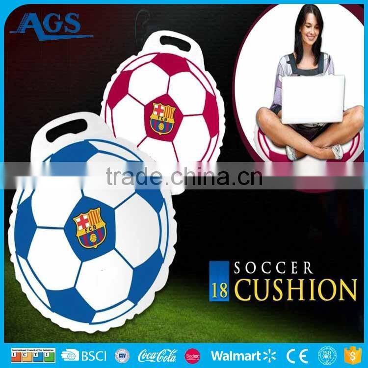 Environmental material soccer style inflatable seat cushion