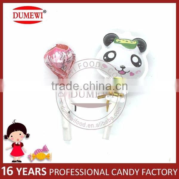 Lovely Animal Shape Lollipops Candy with Funny Pen Cap Toy