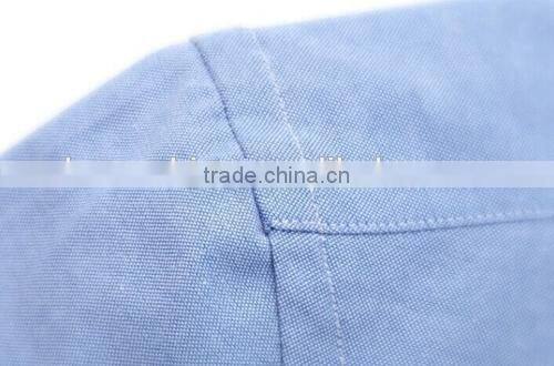 Man Oxford Shirt Short Sleeve Dress Shirt Solid Color Dress Shirt