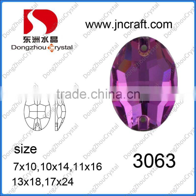 Wholesale Sew On Stones 8x10mm Oval Shape Crystal Stones For Dressing