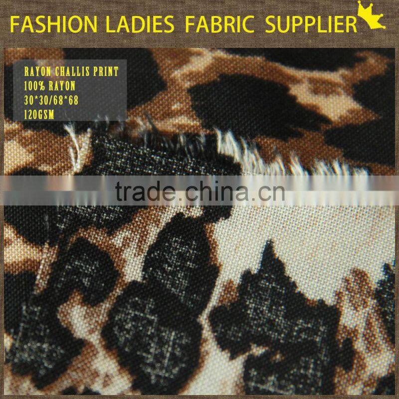 high quality whosale rayon custom printed fabric