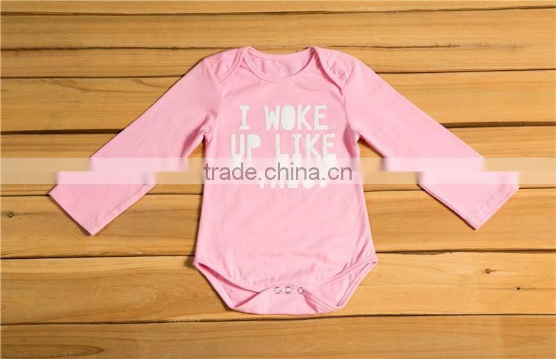 2016 hoe sale !!baby onesie long sleeve / baby onesie custom printing / plain baby onesie