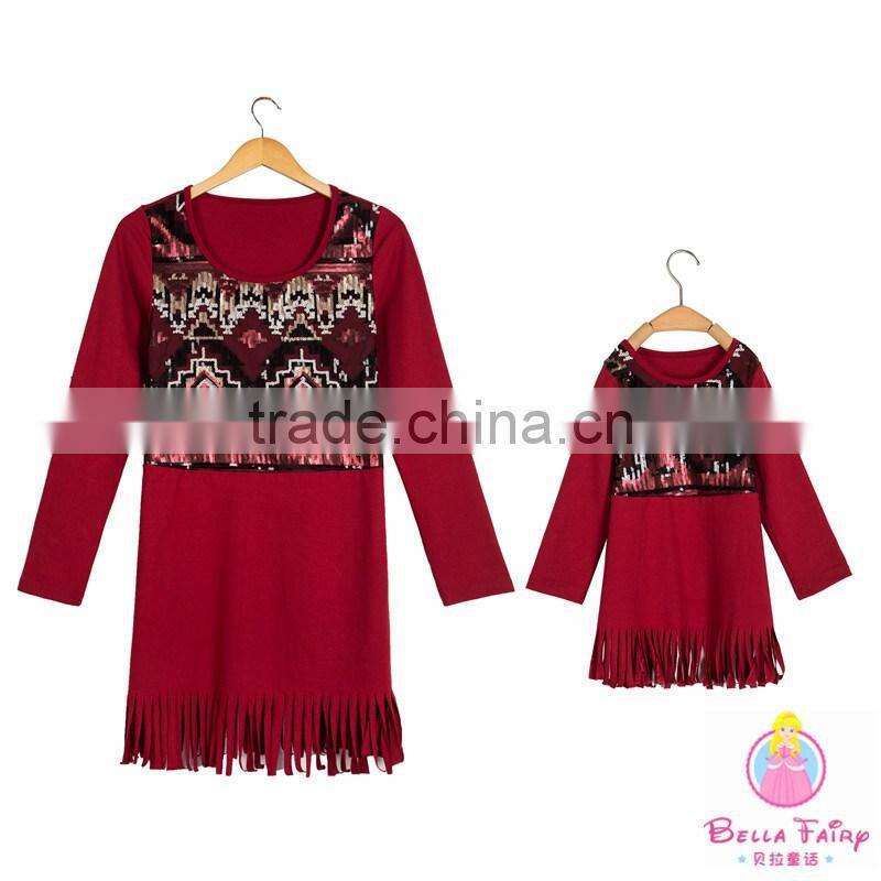 Wholesale mother and daughter matching dresses mommy and me clothing