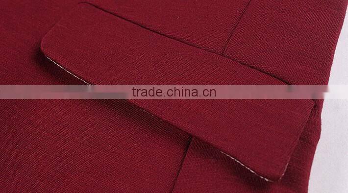 GZY fashion men wine color suit wholesale