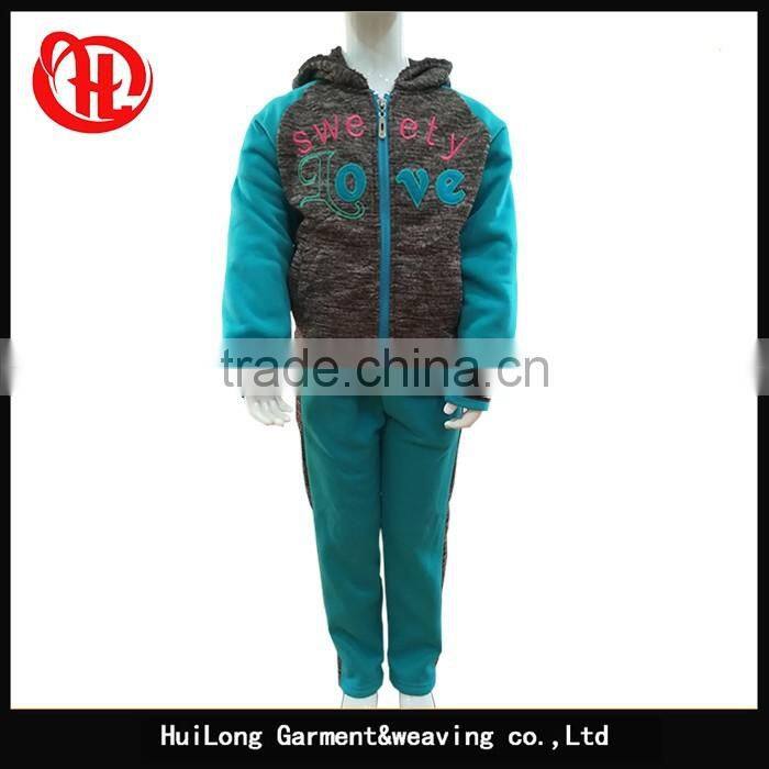 New style children girls clothing fleece set