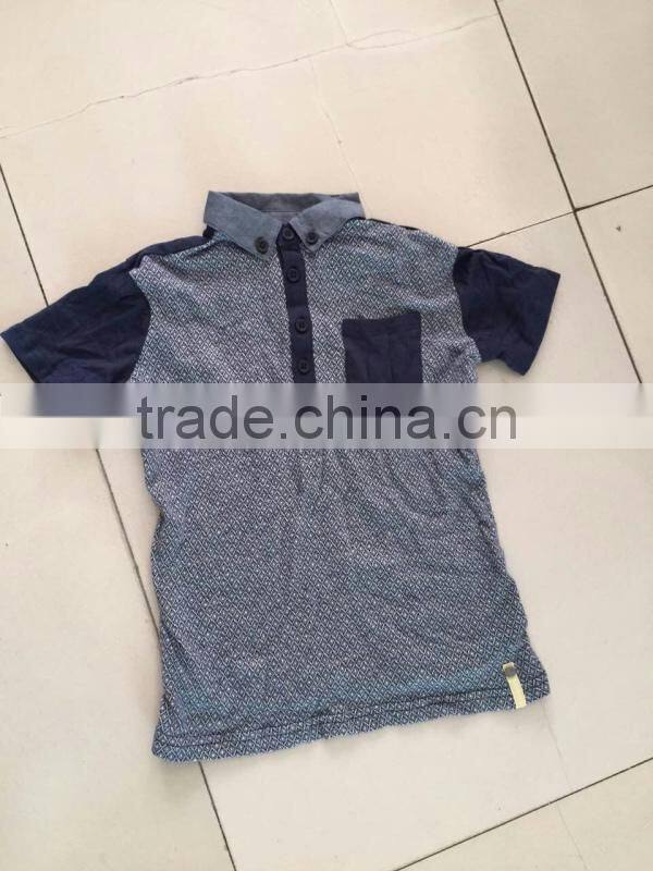 Boy's latest design fashion comfortable polo t-shirt clearance stock