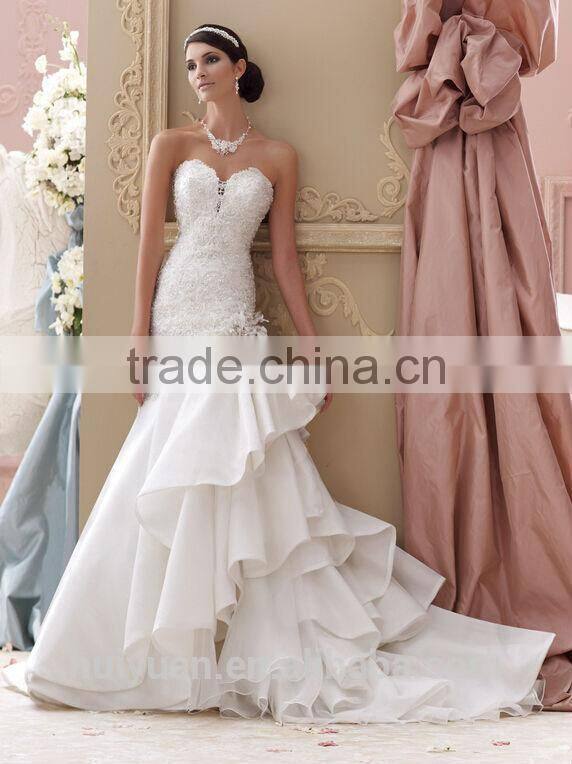 v neck lace open back backless wedding dress with long sleeves