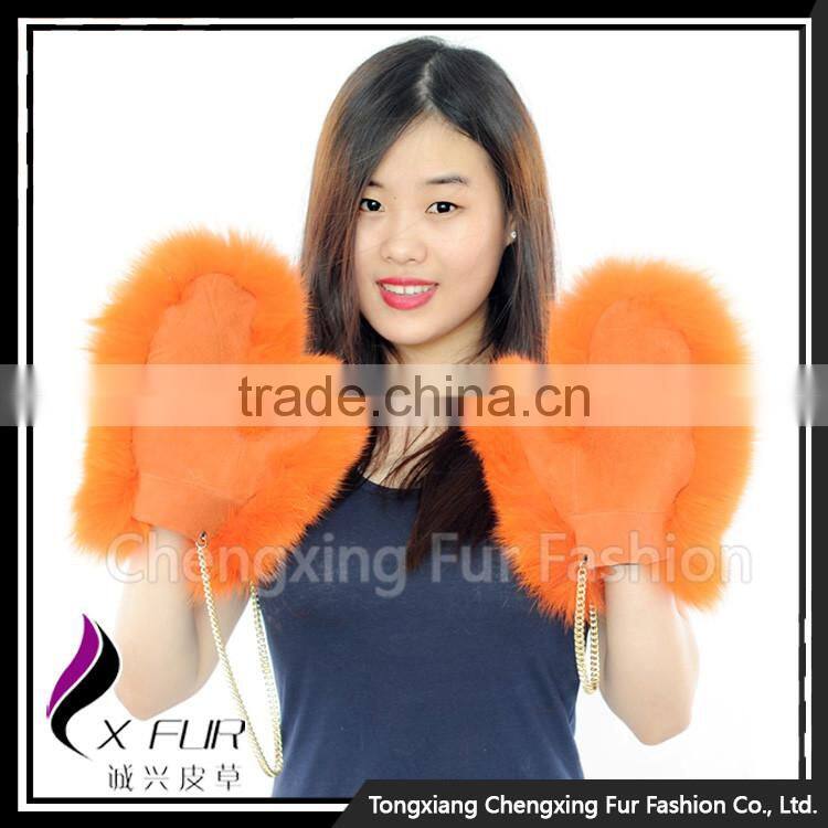CX-A-67E China Wholesale Winter Fox Gloves Fur Gloves