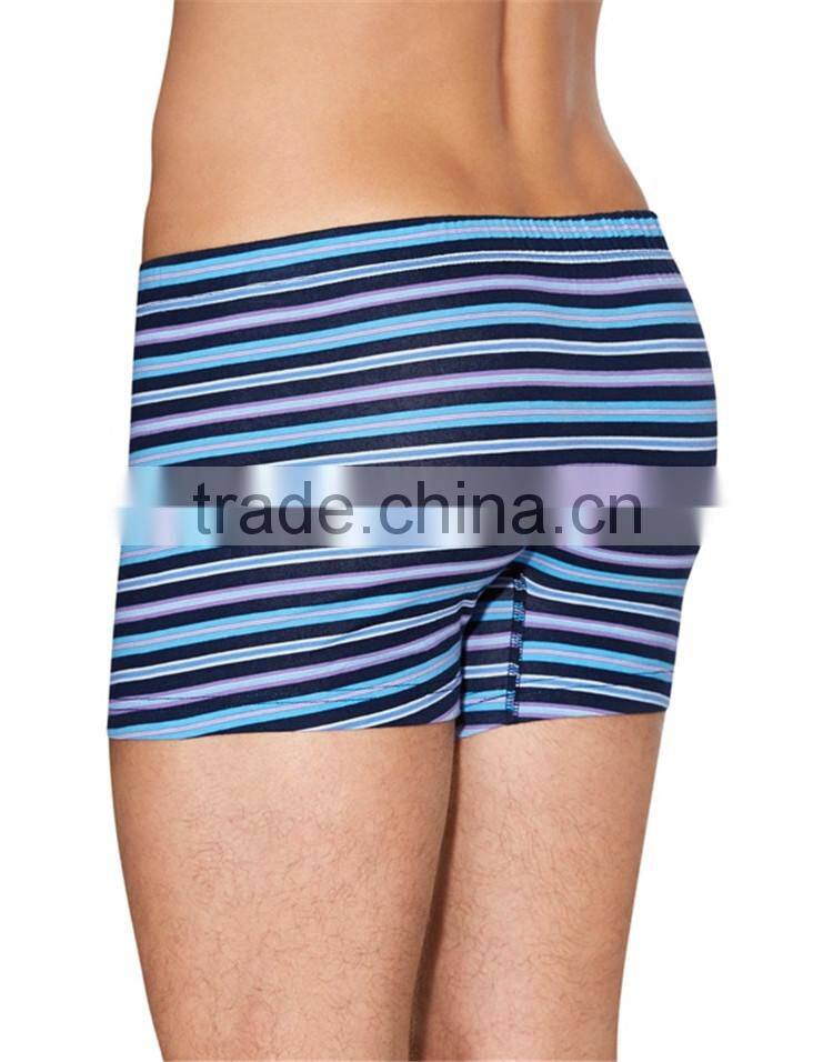Factory price cotton knit fabric stripes boxer briefs custom boxer shorts