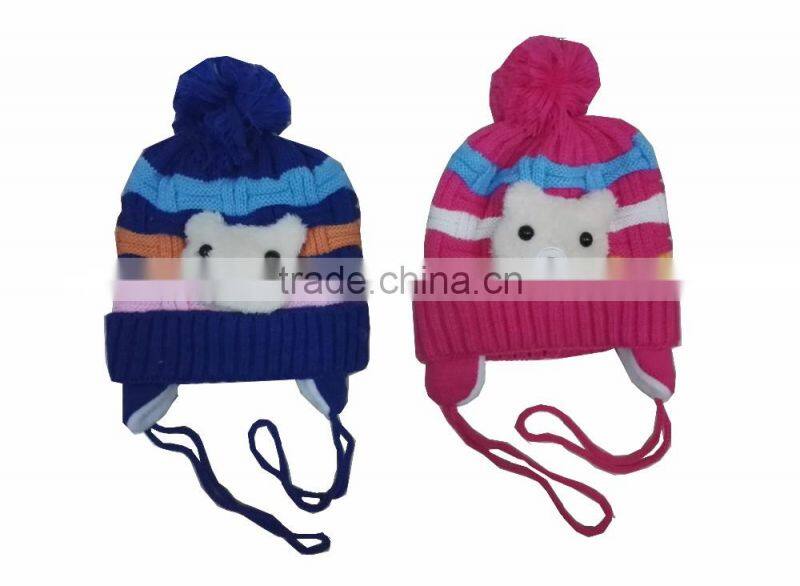 custom knitted pom beanie hat winter beanie hat