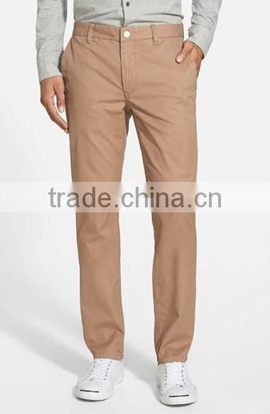 OEM Wholesale Tailored Fit Washed Cotton Pants Trousers