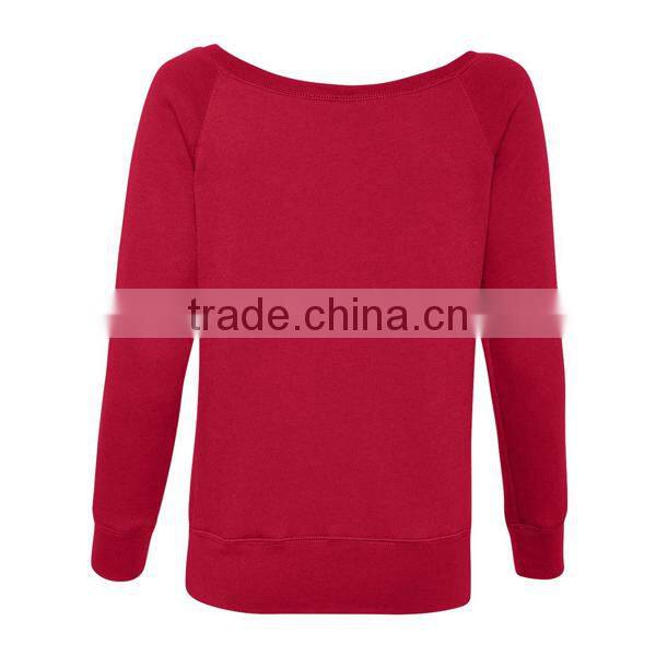 Women plain red sweatshirt, tri-blend sweatshirt with many colors