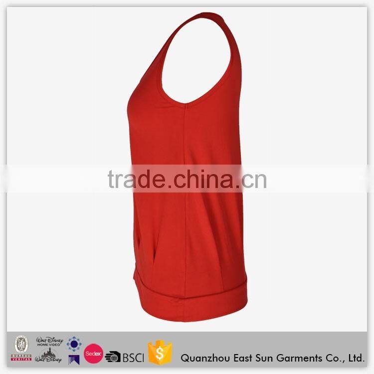 OEM Low Price Sleeveless Top Y Collar Bodybuilding Summer Ladies Fitness Running Custom Women Sports Singlet