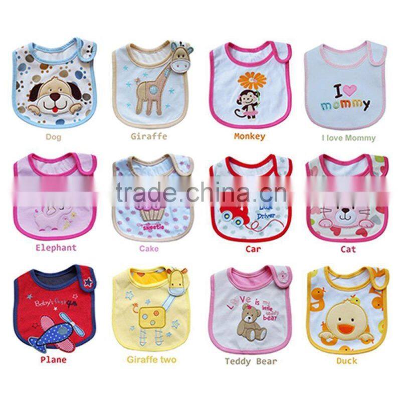 Custom embroidered baby bandana bibs