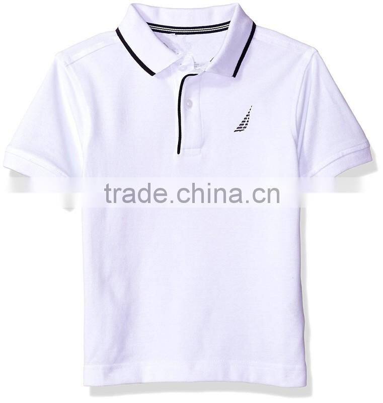 Plain cotton custom polo shirt for kids with no design
