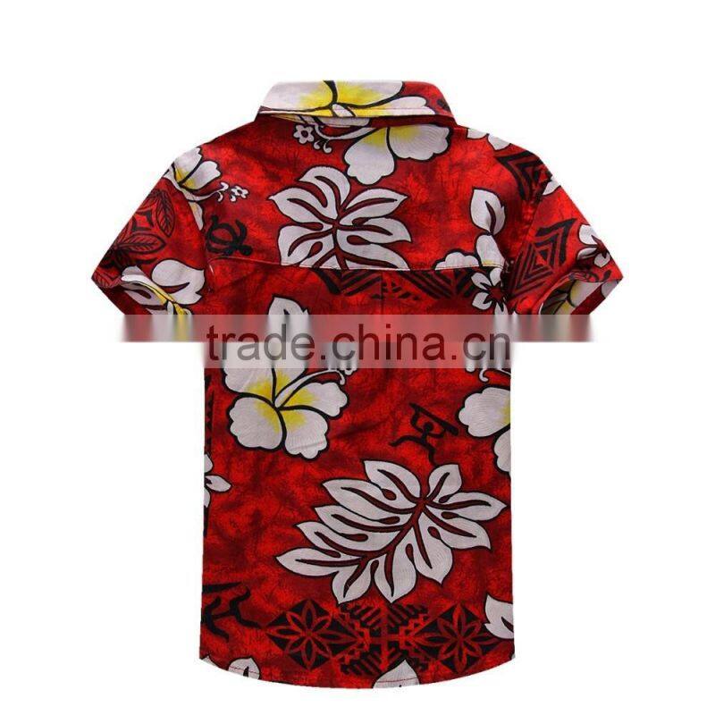 2017 Boys Summer Clothes new arrival fashion aloha shirt Hawaiian shirt floral shirt for boy
