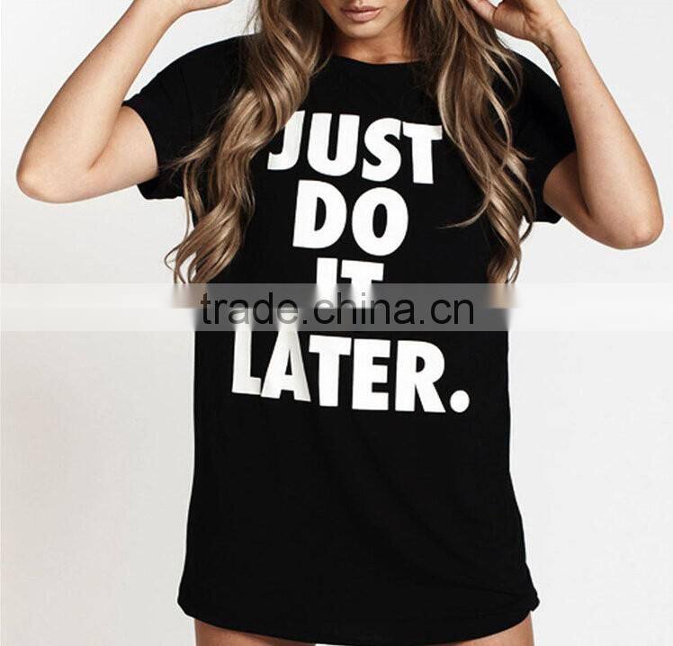 New Fashion women letter printed short sleeve t shirt tee shirt casual loose blouse tops