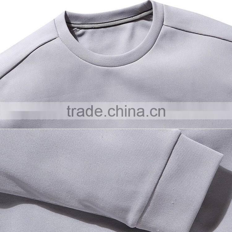 2016 latest design wholesale fleece crew neck custom mens sweatshirt