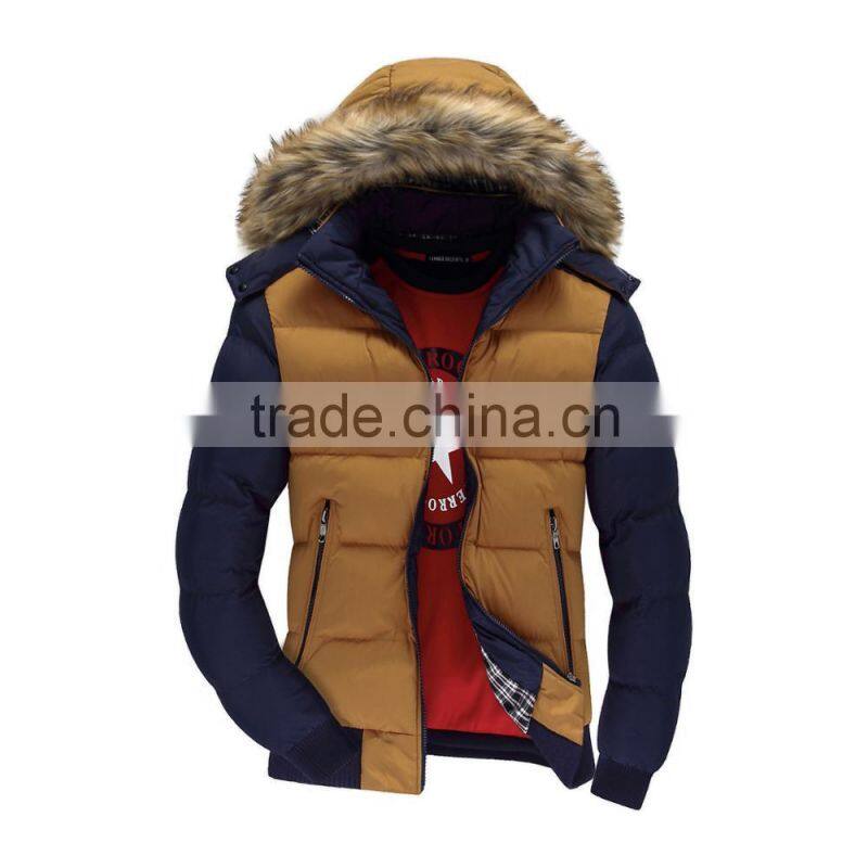 Men's Casual Fur Hooded Outwear Jacket