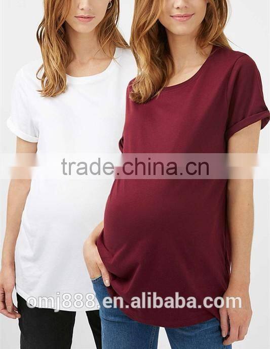 Wholesale plain pregnant women t shirt maternity clothes
