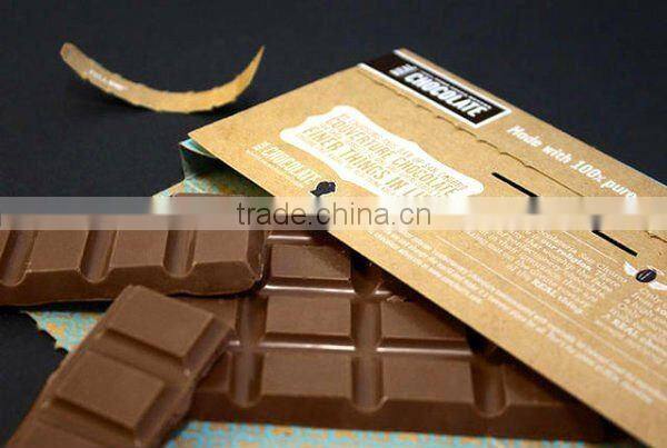 kraft cardboard of hand shredded chocolate box