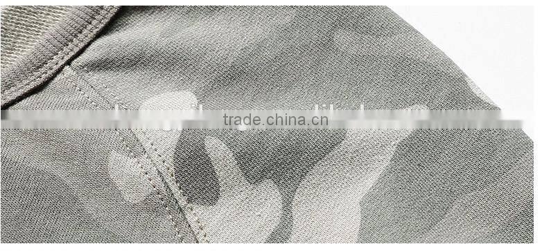 cotton/spandex kint camouflage full printing raglan sleeve military sweater/pullover with overlocking