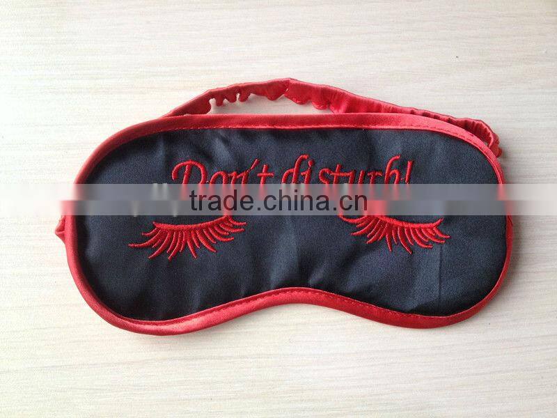 DISNRY inspection fty logo embroidered satin edging eye mask