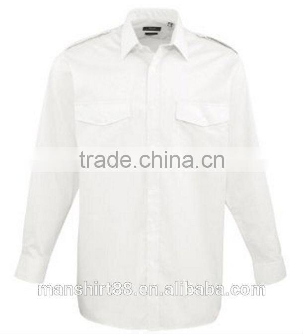 2016 premier mens long sleeve airline pilot plain work shirt