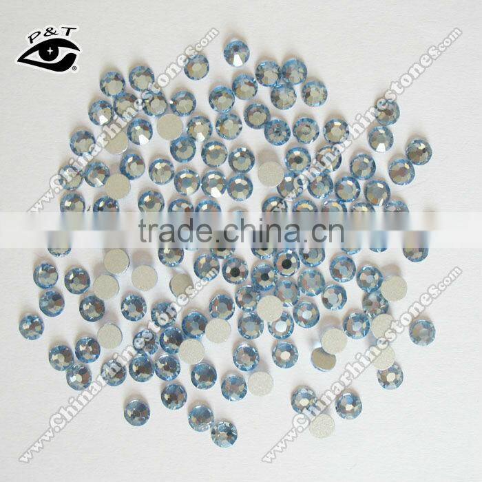 Flat back DMC rhinestone ss08 Lt sapphire for nail art dress crystals for dress decoration