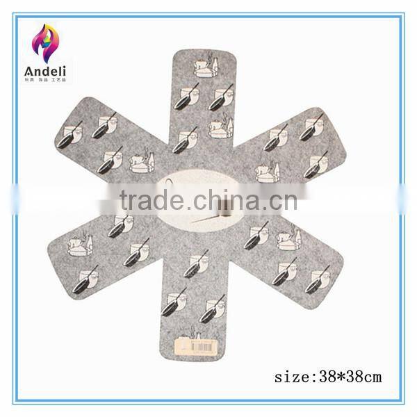 custom laser cut non-woven felt fabric pan cookware protectors for kitchen pot holder