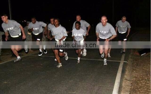 Hi vis stretch reflective running safety belts / reflector belts for traffic road safety