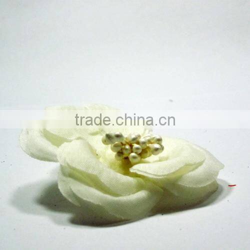 Pure White fabric crabapple flower hair clip hair accessory