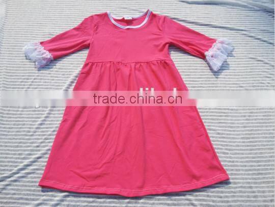 OEM Service Fashion Latest Designs Of Cotton Dress Romantic Long Sleeve Chiffon Fluffy Red Dress Made in China