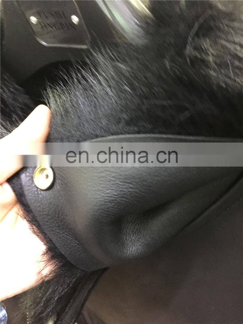 Real Sheep Fur Spring Tuscan Leather Jacket Long Sleeve Genuine Leather Jacket