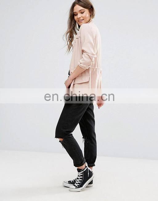 Wholesale lady overcoat dust jacket women long duster coat