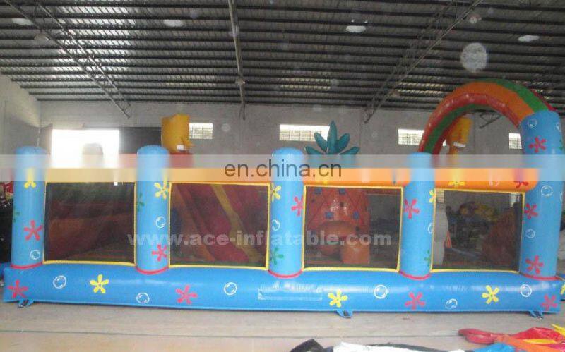 Inflatable Sponge Bob city playground,children playground