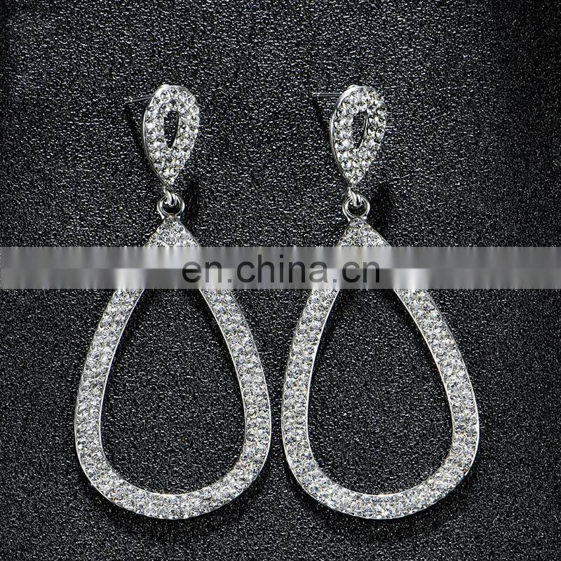 European Wedding luxury fashion jewelry crystal fashion drop earring