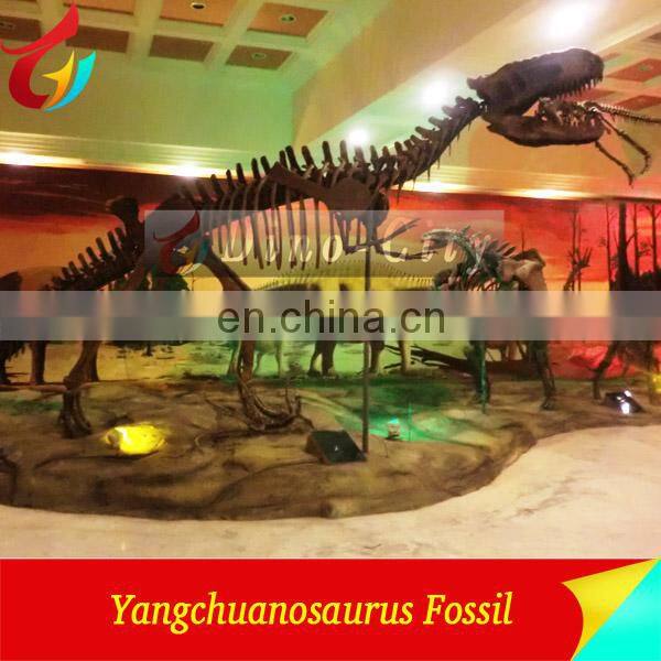 lifesize realistic Dinosaur skeleton fossil sculpture for Sale
