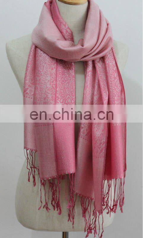 factory directly lady red silk pashmina (JDS-042_1401#)