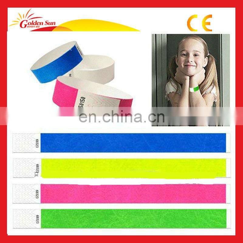 Wholesale Professional Cheapest Price Adult Size Tyvek Paper Wristband