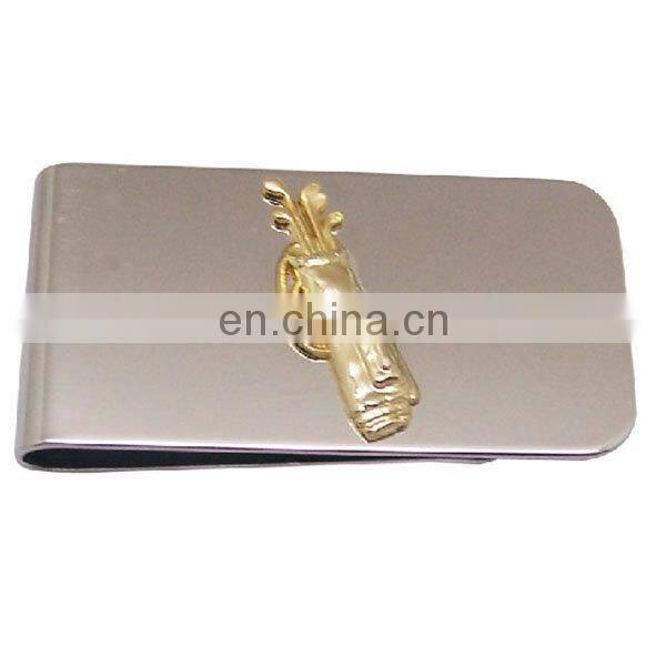 custom logo metal paper clip magic money clip brand